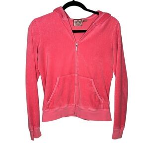 JUICY COUTURE | Vintage Y2K Terrycloth Juicy Socialite Full Zip Hoodie - Pink